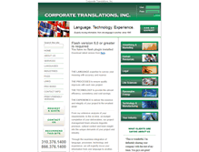 Tablet Screenshot of corporatetranslations.com